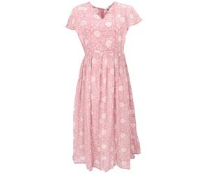 GURU SHOP Vestido de verano aireado, vestido maxi estampado a mano, vestido de algodón, para mujer, algodón, vestidos largos y midi, Rosa., 38