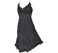 GURU SHOP Vestido de verano, vestido midi de rincón, vestido de playa, para mujer, rosa, algodón, talla: 38, Negro , 40