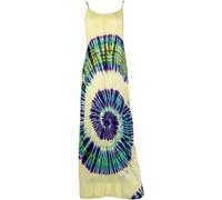 GURU-SHOP, Vestido Maxi Batik, de Playa y Verano, Largo Midi, Blanco Natural, Sintético, Tamaño:40