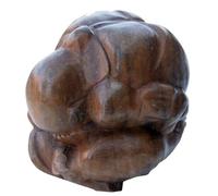Guru-Shop Yogui de Madera de 16 cm de Diámetro, Marrón, Suarwood, Budas