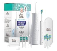 GuruNanda Lion & Lamb Kit 2.0, cepillo de dientes eléctrico con combo de hilo dental de agua, 4 puntas de chorro, 4 cabezales de cepillo y diseño impermeable IPX7 para un cuidado bucal completo, color