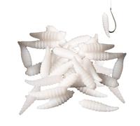 Gusano de Pesca, Kit de Gusano de Pesca para - 50 Uds. Señuelos de sin Malas Hierbas con Gusano de Pan - Señuelos de con de Pan para Agua Dulce, Cabeza de Serpiente, Agua Salada, AG