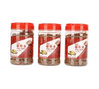 Gusanos de la harina Secos Alto Contenido en proteínas Rico en nutrientes Naturales Aumenta la inmunidad para Peces Aves Reptiles Hámsters 3 Botellas 8,7 x 15,3 cm
