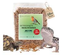 Gusanos de la harina secos para reptiles 10 kg - Alimento nutritivo de calidad premium, perfecto para una variedad de anfibios, alimento para tortugas, alimento para peces estanque y acuario, bolsa