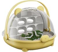 Gusanos de Seda Caja de Crecimiento de ，Cápsula espacial de cría de gusanos de seda, Jaula del hábitat Animal, Tanque de Reptil de Reptiles ，Caja de alimentación Transparente portátil con Mango