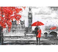 gusbyy Rompecabezas de Madera para Adultos de 1000 Piezas Puzzle Pareja bajo Big Ben en Londres Educar a los niños Juegos de Juguetes para niños y niñas