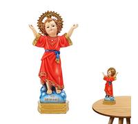 Gusengo Estatua del Divino Niño Jesús - Figura Religiosa en Resina para el Hogar - 8.0 Pulgadas de Alto - Escultura y Regalo Espiritual