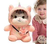 Gusengo Gatito Peluches Juguetes | Muñeco de Peluche con Forma de Almohada de Peluche de Gato Kawaii,Peluches de Gatitos Animales de Moda 3D, Almohada para Dormir de Juguete de Peluche Kawaii