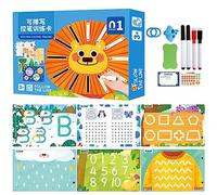 Gusengo práctica Escritura a Mano | Trabajo Control lápiz,Actividades Montessori Wipe Clean para diversión educativa temprana, Reutilizable para niños y niñas