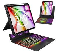 GUSGU SplitFolio Funda desmontable para iPad Pro 2024 de 11 pulgadas (M4) con soporte, rotación de 360° y funda protectora de elevación hacia arriba y hacia abajo para iPad, soporta gestos nativos