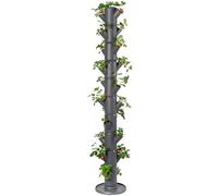 GUSTA GARDEN Sissi Strawberry Erdbeerbaum Infinity Antracita - Sistema de Arriate Alto para Fresas con Soporte de Pared - Jardín y Balcón - 185 cm - 25 L de Volumen de Tierra