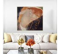 Gustav Klimt 《Danae》 Arte de la lona Pintura Obra de arte famosa Póster Imagen Decoración de la pared Decoración interior del hogar Obra de arte 60x60cm (24x124in) Sin marco