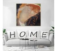 Gustav Klimt "Dánae", cuadro en lienzo, obra de arte, impresión, póster para sala de estar moderna, decoración del hogar (60 x 60 cm/sin marco)