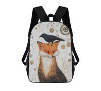 Gustav Klimt Fox And Raven Mochilas Infantiles Mochila Escolar Impresa En 3D Para Niños Mochilas De Viaje Bolsas Para Libros Para Niños 17inch Mochila Escolar