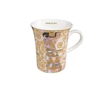Gustav Klimt Goebel 67-011-22-1 Die Erwartung - Taza (porcelana, 13 x 10 x 11 cm), diseño de texto en alemán Die Erwartung, multicolor