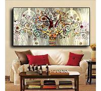 Gustav Klimt Paisaje Árbol de la vida Pinturas en lienzo Decoración de pared 85x170cm (34x68in) Con marco