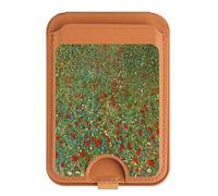 Gustav Klimt Poppy Field - Soporte magnético para tarjetas para iPhone 16, 15, 14, 13 Pro Max, multicolor