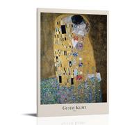 Gustav Klimts The Kiss Póster Pintura Decorativa Lienzo Arte de Pared Salón Póster Dormitorio Pintura, Arte de Pared Impresión de Imagen Moderna Decoración de Habitación Familiar 40 x 60 cm (40 x 60
