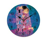 Gustav Klimts the Kiss Silent Sweeping Second hand y el material ligero de PVC hacen de este reloj minimalista un complemento elegante para dormitorios, oficinas y salones.