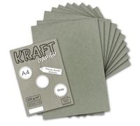 GUSTAV NEUSER - 25 x papel kraft vintage en color gris, DIN A4, 21 x 29,7 cm, 210 x 297 mm, papel reciclado gris natural, cartón ecológico para manualidades