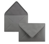 GUSTAV NEUSER Sobres DIN C5, 220 x 154 mm, 110 g/m², marca de calidad, pegado en húmedo, color azul oscuro, color gris oscuro 100 Umschläge