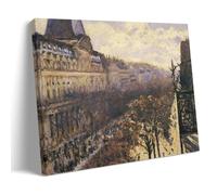 Gustave Caillebotte The Boulevard Des Italiens in Paris - Póster decorativo en lienzo para salas de estar, dormitorios, oficinas, hogares y aulas, 60 x 90 cm
