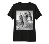 Gustave Dore Jacob luchando con el ángel 1855 Camiseta Premium