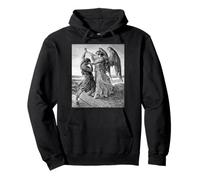 Gustave Dore Jacob luchando con el ángel 1855 Sudadera con Capucha