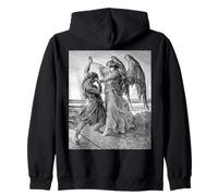 Gustave Dore Jacob luchando con el ángel 1855 Sudadera con Capucha