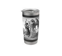 Gustave Dore Jacob luchando con el ángel 1855 Vaso térmico de acero inoxidable de doble pared