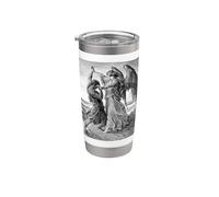 Gustave Dore Jacob luchando con el ángel 1855 Vaso térmico de acero inoxidable de doble pared