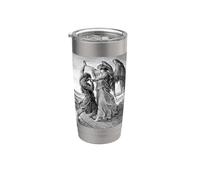 Gustave Dore Jacob luchando con el ángel 1855 Vaso térmico de acero inoxidable de doble pared