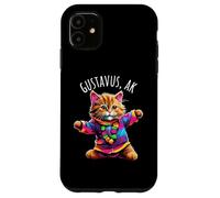 Gustavus Alaska USA Divertido Lindo Colorido diseño de Gato Bailando Carcasa para iPhone 11