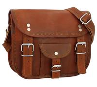 Gusti Bolso Bandolera de Cuero Leder Emilia 7" Bolso de Fiesta Festival iPad Mini Tiempo Libre Cuero de Cabra H3