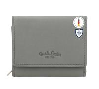 Gusti Cartera de Piel - August RFID Billetera Monedero Pequeño Mujer Hombre Gris Cuero