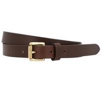 Gusti Cinturón de piel - Birte - Cinturón de cuero liso estrecho con hebilla dorada, cinturón de cadera ornamental, accesorios para mujer, color marrón