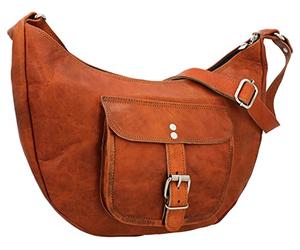Gusti Cuero nature "Mira" Bolso Bandolera Vintage Retro Mujer Cuero de Cabra Hebilla Marrón Práctico Elegante Regalo K56b
