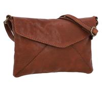 Gusti Karisma - Bolso bandolera de piel auténtica, diseño vintage chic, compacto y elegante, forma de carta con cierre magnético, correa ajustable, Braun 3, small