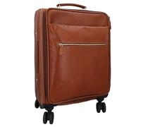 Gusti Leder Bolsa de viaje con ruedas Asia, de piel auténtica, con ruedas, para hombre y mujer, color marrón coñac