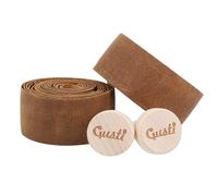 Gusti Leder Cinta para manillar Adri V. 2 x cinta adhesiva de 200 cm - Gravelbike & Road Bike - Cinta de cuero para manillar con tapón de corcho para un agarre seguro