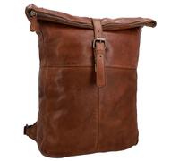 Gusti Leder Rucksack Henning - Mochila señoras y caballeros roll-top, compartimento para portátil 15 pulgadas 13L, repelente al agua, cuero, diseño vintage, mochila de ciudad, mochila de negocios