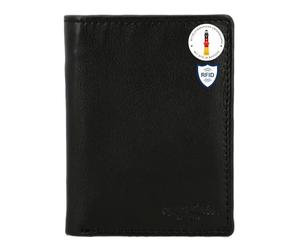 Gusti Leder Studio Macon Cartera de Cuero Genuino Hombre de Estilo Vintage Monedero de Piel de Búfalo Práctico Elegante Negro 2A132-22-9