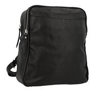 Gusti Mochila cuero pequeña Kelly vintage urbana piel mujer negro cuero