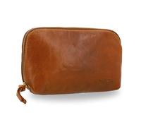 Gusti Neceser De Cuero para Mujer Eli - Neceser para Hombre De Cuero - Bolsa De Aseo Compacta De Cuero De Búfalo Beauty Case Marrón para Viajes Y Uso Diario