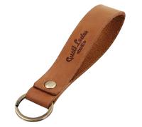 Gusti Shelton - Llavero de piel con colgante grabable, color marrón