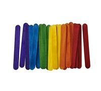 Gusto 100 palitos de paletas gigantes de colores de 6 pulgadas para manualidades, helado, encerado, depresor de lengua, palitos de madera para manualidades, paquete anteriormente cómodo