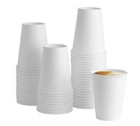 GUSTO [12 oz. - 350 ml - 100 Unidades] Vasos de Papel Blancos Desechables, Vasos para Café Caliente - Vasos Ecológicos para Bebidas Calientes - Formerly Comfy Package