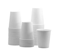 GUSTO [8 oz. - 240 ml - 100 Unidades Vasos de Papel Blancos Desechables, Vasos para Café Caliente - Vasos Ecológicos para Bebidas Calientes - Formerly Comfy Package