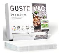 GustoVac Bolsa para Envasadora al Vacio PREMIUM Fabricado en Alemania 30x40cm - 100 Bolsas al Vacio Gofradas Bolsas para Envasar Comida de Sellado Extra Fuerte - Bolsa Vacio Alimentos de Relieve