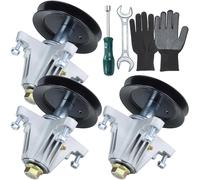 GUSUHAWK Paquete de 3 unidades de husillo engrasado 918-06980 sustituye a 618-06980 para Cub Cadet RZT-L50 KH, RZT-S50 KH, RZT-SX 50 Efi, XT1-GT 50 KH, ZT1-50 KW Fab, Troy Bilt Xp 50, Super Bronco 50